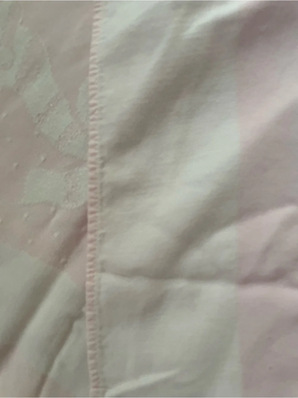 Vintage Pink Bow Damask Rectangle Tablecloth 44x60 Great Condition